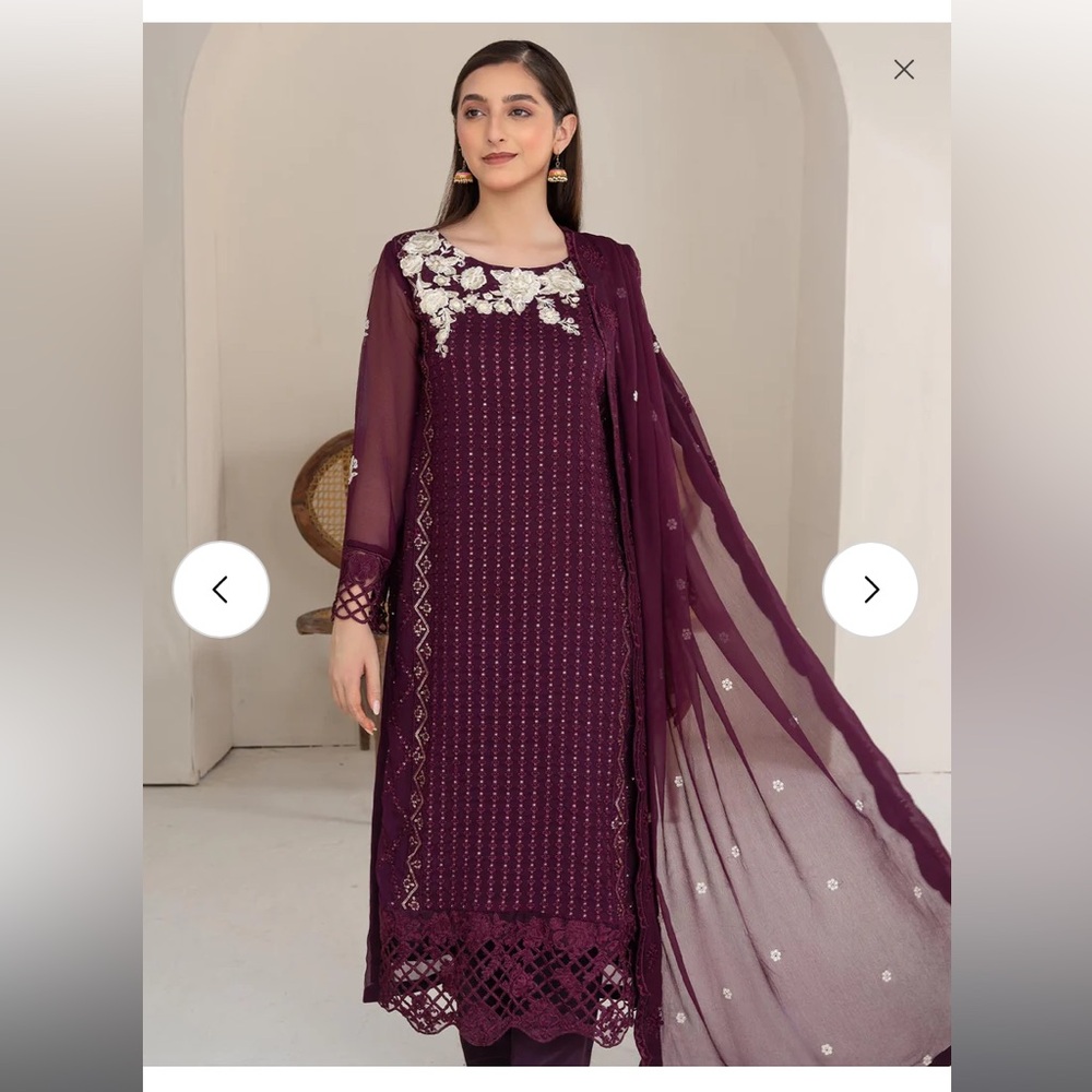 Pakistani Bollywood Indian 3 pc suit kurta - Picture 8 of 8